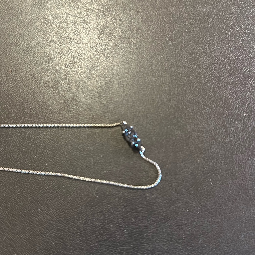 Black drusy jewel kendra Scott necklace silver chain